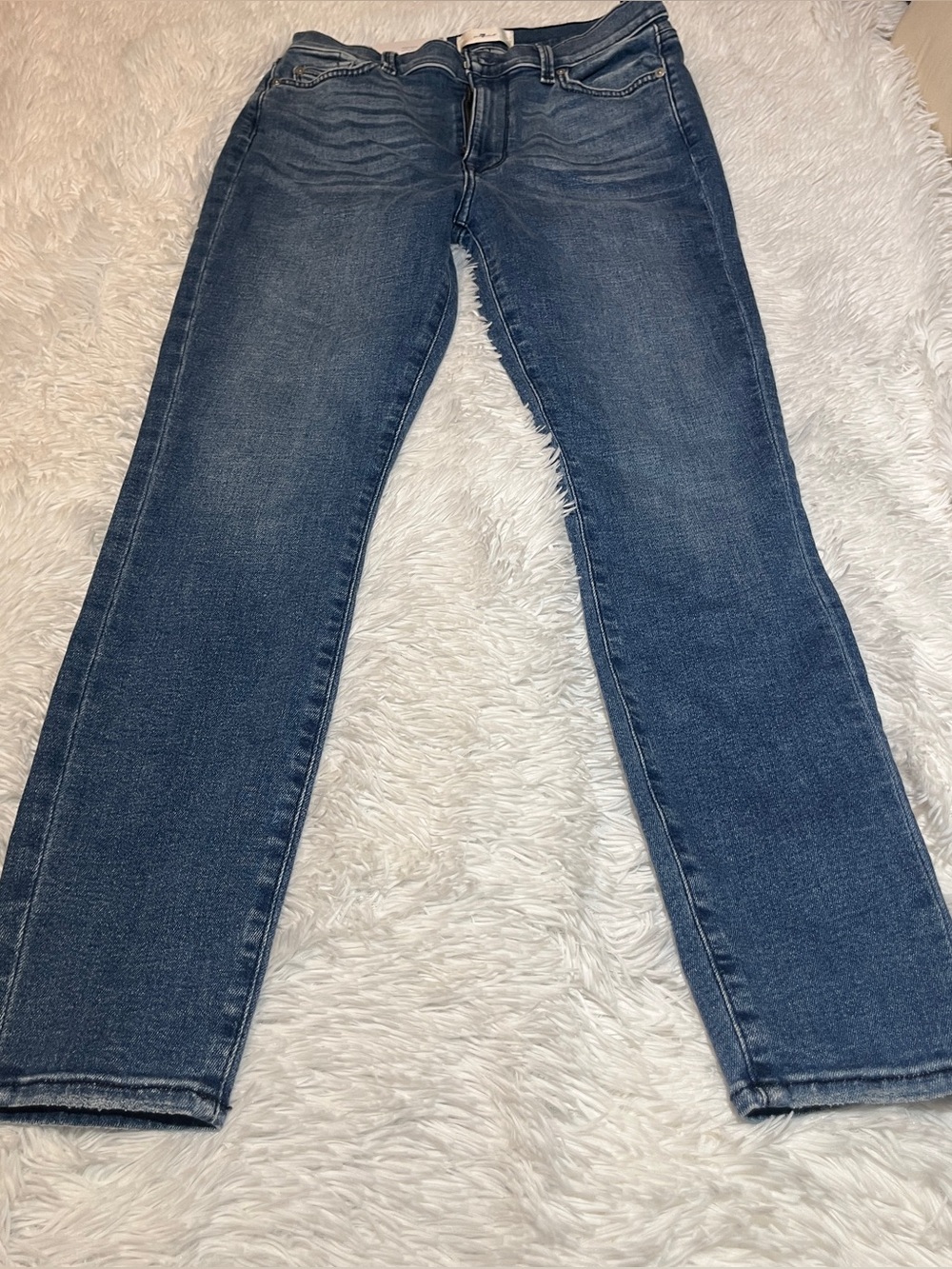 7 For All Mankind High Waist Ankle Skinny Jeans Size 28 NWT